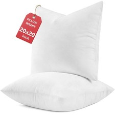 Linens Pillow Inserts Set of 2 - Soft Throw Pillows for Couch Sofa with Hig...