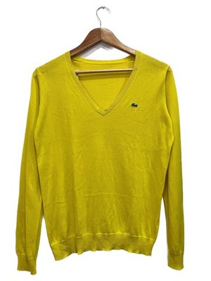 Lacoste Baumwollpullover - V-Ausschnitt - Größe M