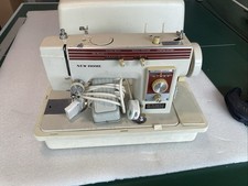  VintageNEW HOME Sewing Machine Model 580 With Pedal & Hardcase Working