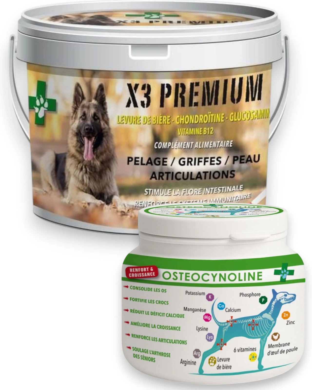 Complément alimentaire Pack Osteo X3 pour la souplesse articulaire et la vitalité des chiens