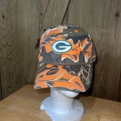 Green Bay Packers Camouflage Hat Cap Mens Orange Brown NFL Hunting for Hunger