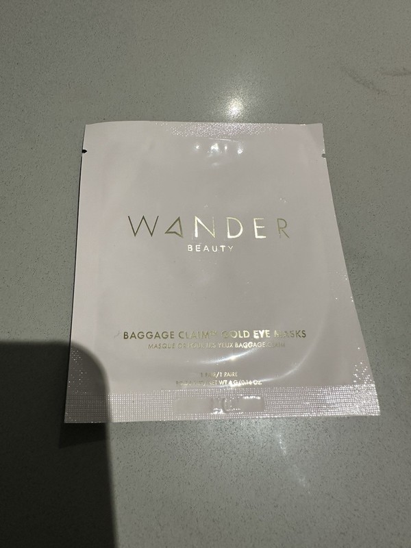 Wander Beauty Baggage Claim Gold Eye Masks - 1 Pair - FRESH~ BRAND NEW