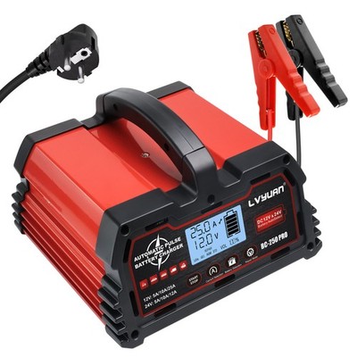 25A 12V 24V Auto LKW Intelligente Batterieladegerät Impuls Reparatur für AGM GEL