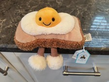 Jellycat Amuseables Egglantine Egg on Toast Party Plush Doll Tags+Dust Bag 10CM