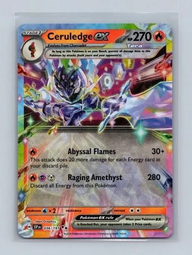 Ceruledge ex 036/191 Double Rare Surging Sparks Pokemon Near Mint