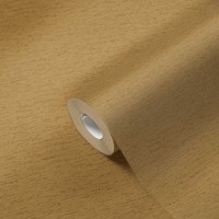 Einfarbige Tapete In Textil-Optik Mit Leichter Struktur, Matt – Goldbraun, Gelb