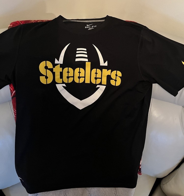 Nike Dri-Fit Men's Pittsburgh Steelers Football Black Short Sleeve NFL Shirt