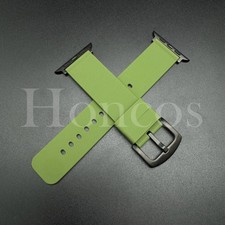 38-49 MM Green Silicone Rubber Band For Apple Watch Series 10 9 8 7 6 5 4 3 2 1