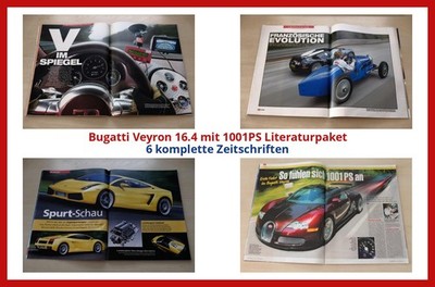 Bugatti Veyron 16.4 mit 1001PS Literaturpaket - 6 komplette Zeitschriften
