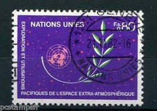 NATIONS UNIES - ONU - GENEVE, 1982, timbre 107, ESPACE, EXPLORATION, oblitéré