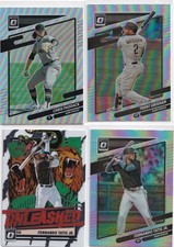 2021 Optic Fernando Tatis Jr Silver 106, Unleashed + Grishem & Paddack Padres