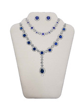 Linen Necklace Jewelry Stand Holder Bust Display Organizer Beige Tan White NEW