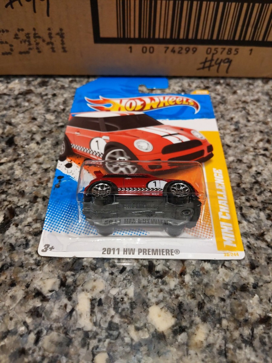2011 Hot Wheels New Models Mini Challenge Red w/ White Stripe 30