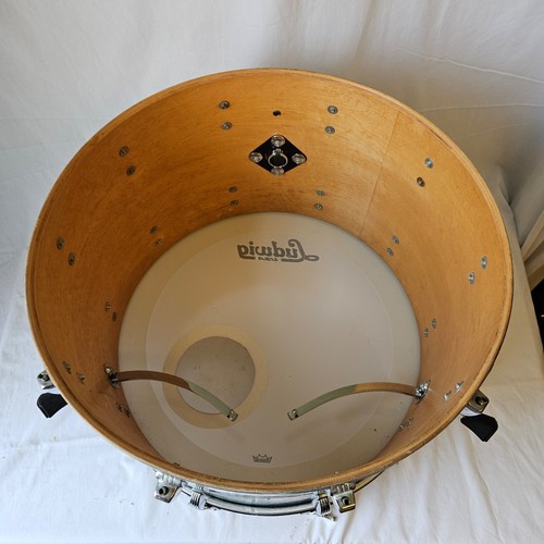 Ludwig 22x14" Blue Oyster 6-ply Kick Drum - Blue/Olive Badge 1980s - Picture 15 of 18