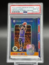 PSA 10 2019 Panini Hoops Premium Stock Frequent Flyers Orange Prizm LeBron James