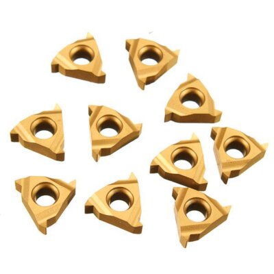 10 pieces of 11IRA60 golden CNC blade with internal thread