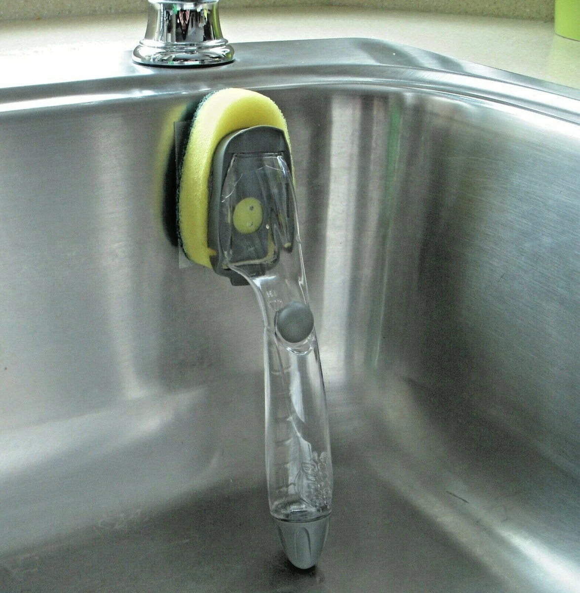 Dish Wand Holder keeps Dishwand Vertical Upright to Drain Dry in Kitchen  Sink