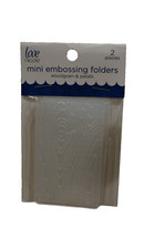 Love Nicole Mini Embossing Folders Woodgrain and Petals 2 piece pack Clear New