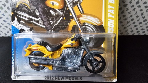 Hot Wheels 30/50 Harley-Davidson Fat Boy 2012 New Models (Yellow) 30/247 - Picture 9 of 11