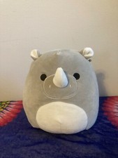 SQUISHMALLOWS Plush 8 Irving Grey Rhinoceros Marshmallow Soft Plush 2019
