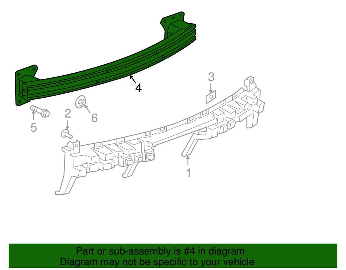 Genuine GM Rear Bumper Impact Bar 84338549 | eBay