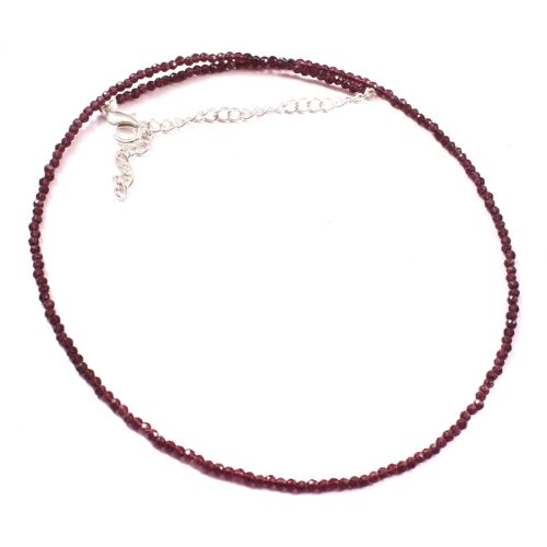 Red Ruby Beads , Faceted Ruby Beads, Rondelle Beads , Gemstone Handamde Necklace - Picture 2 of 3