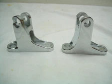 Stock OEM Chrome Passenger Footpeg Supports  - Harley Touring Models '93-later