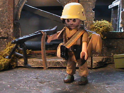Figurine PLAYMOBIL Personnalisée - Chief Petty Officer Artilleur - Afrika Korps El Alamein 1941