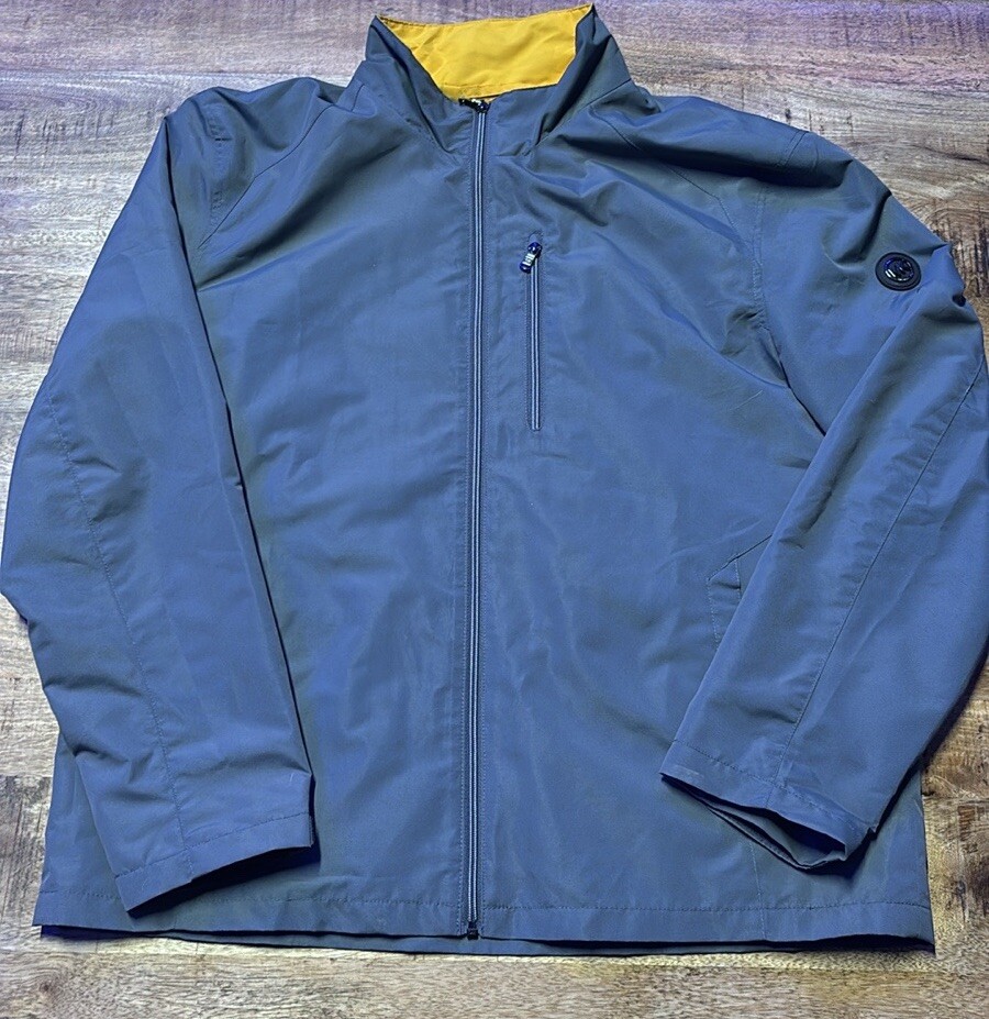Michael Kors Windbreaker Jacket XL Grey Yellow Size 10