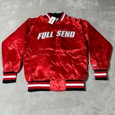 Full Send Red Satin Jacket Size Small NWT