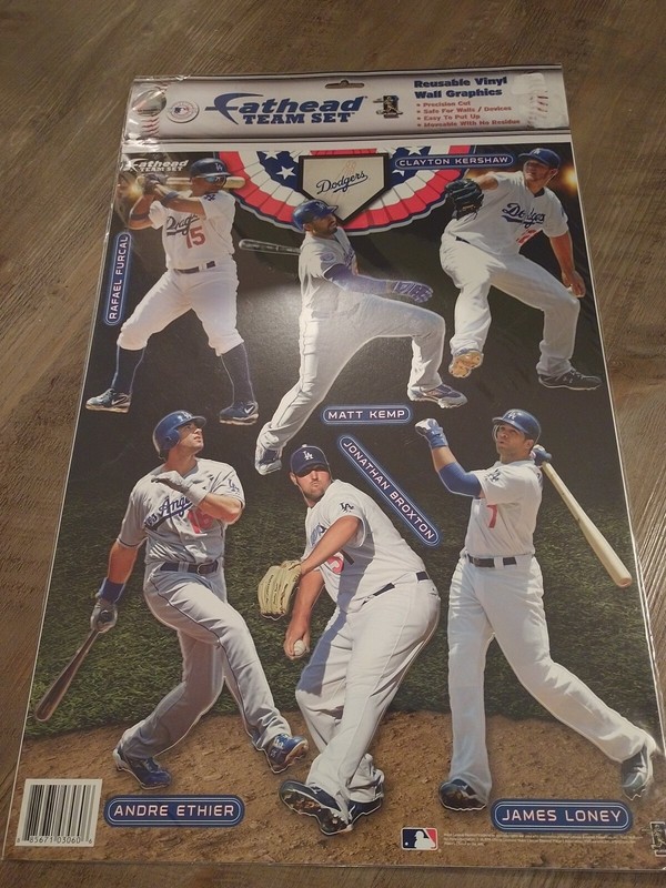 BRAND NEW! MLB LOS ANGELES DODGERS 6-PLAYER FATHEAD TEAMMATES WALL DECALS!