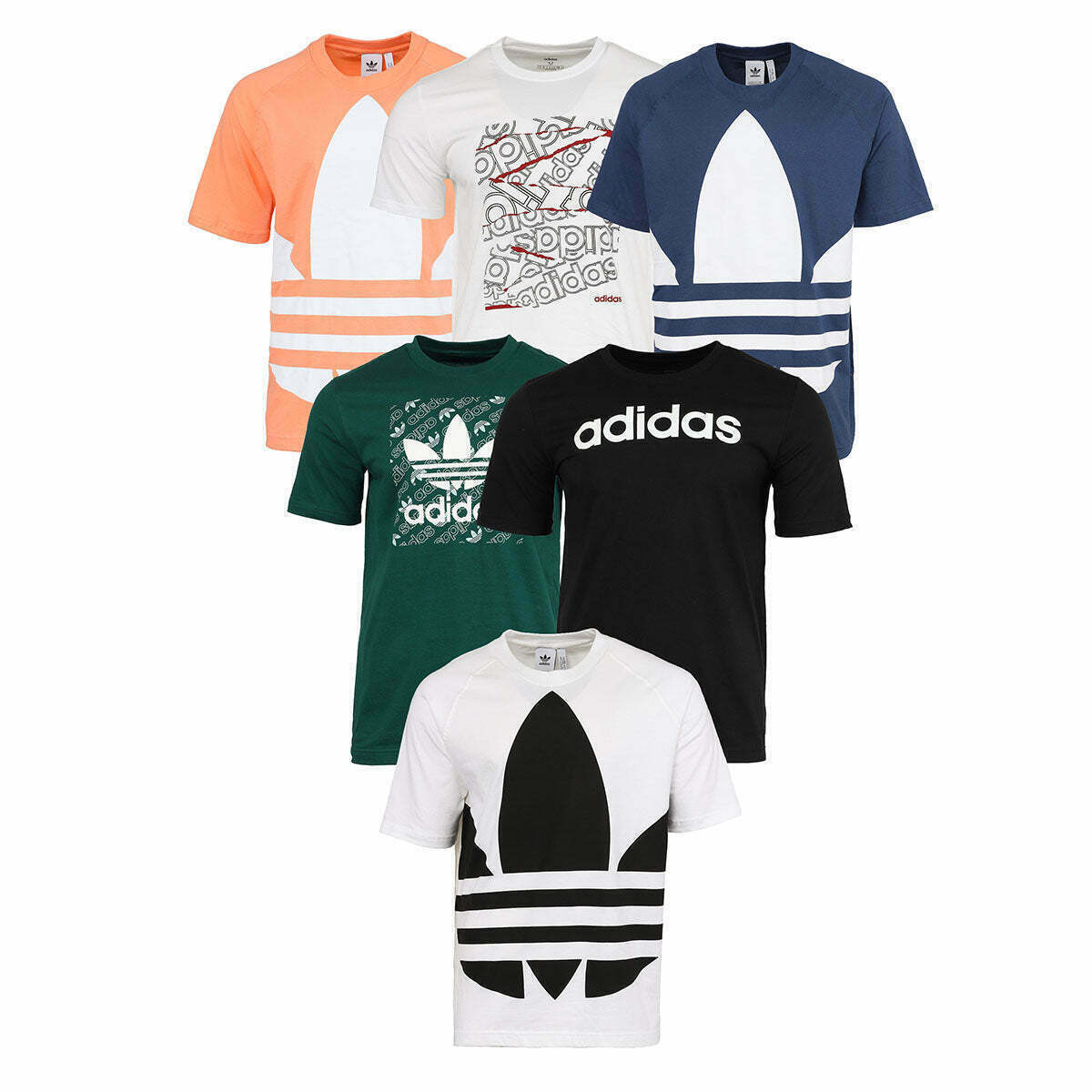 Adidas Men\'s T-Shirt Short Sleeve Trefoil Logo Design Graphic Classic Shirt  | eBay