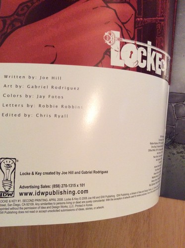 Unterzeichnet Joe Hill Locke & Key Schuber Serie Sdcc 2008 Limited IDW Pub + Pic - Picture 5 of 12