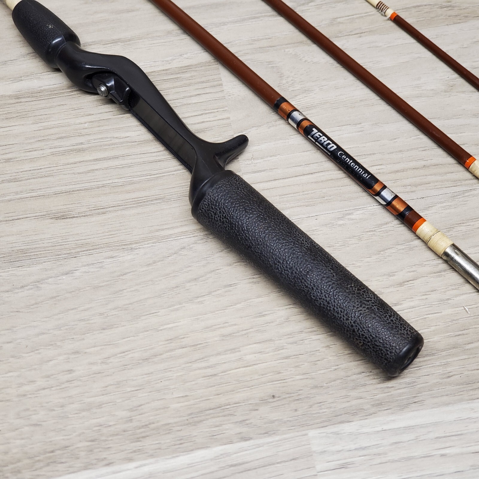 Vintage Zebco Centennial 5'11" Casting Rod 4060 NO REEL Brown eBay