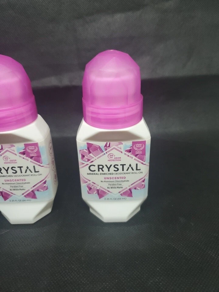 Desodorante vegano Crystal Mineral Roll on para mujeres y hombres sin perfume  Foto 3 de 4