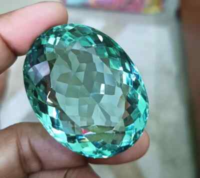 EGL Certified Huge Topaz Oval Cut Brazilian Ocean Blue 220 Ct Natural Gemstone