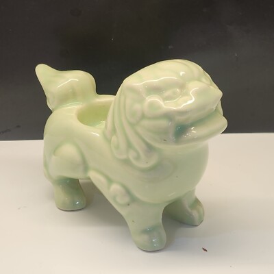 Vintage Max Factor Khara' Candle Holder Foo Dog Lion Ceramic