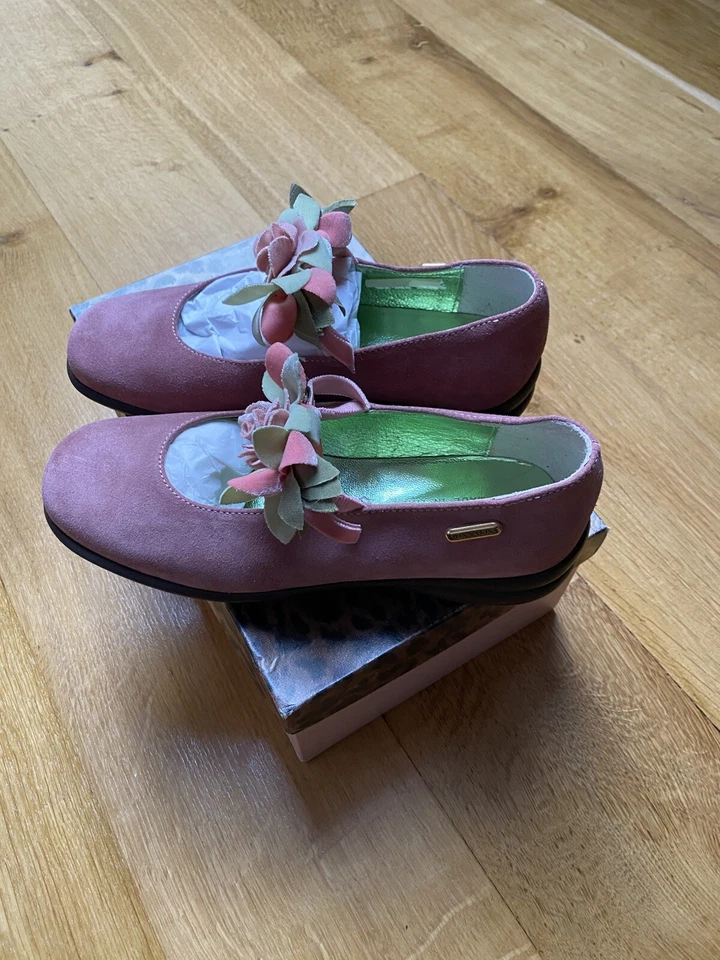 Scarpe Monnalisa Mary Jane da bambina taglia UK 1 EU33 nuove con etichette - Immagine 3 di 4