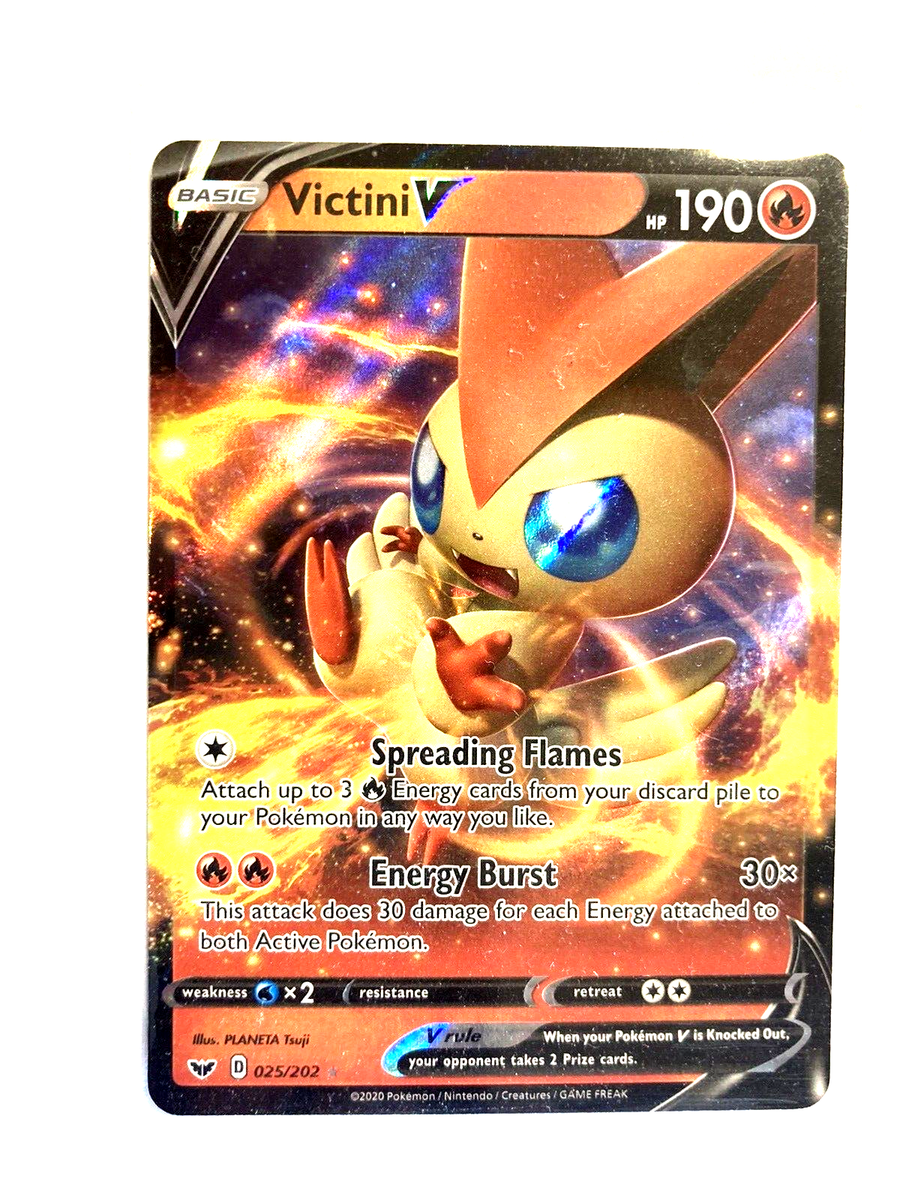 Pokemon Victini V Ultra Rare TCG Sword And Shield Card 25