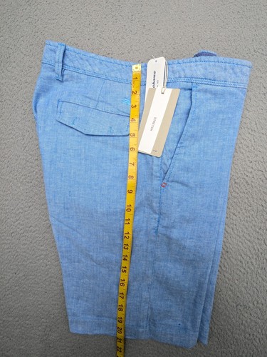 Tommy Bahama Shorts Mens 34W 10" Blue Beach Coast Linen Embroidered Logo $99 - Picture 9 of 15