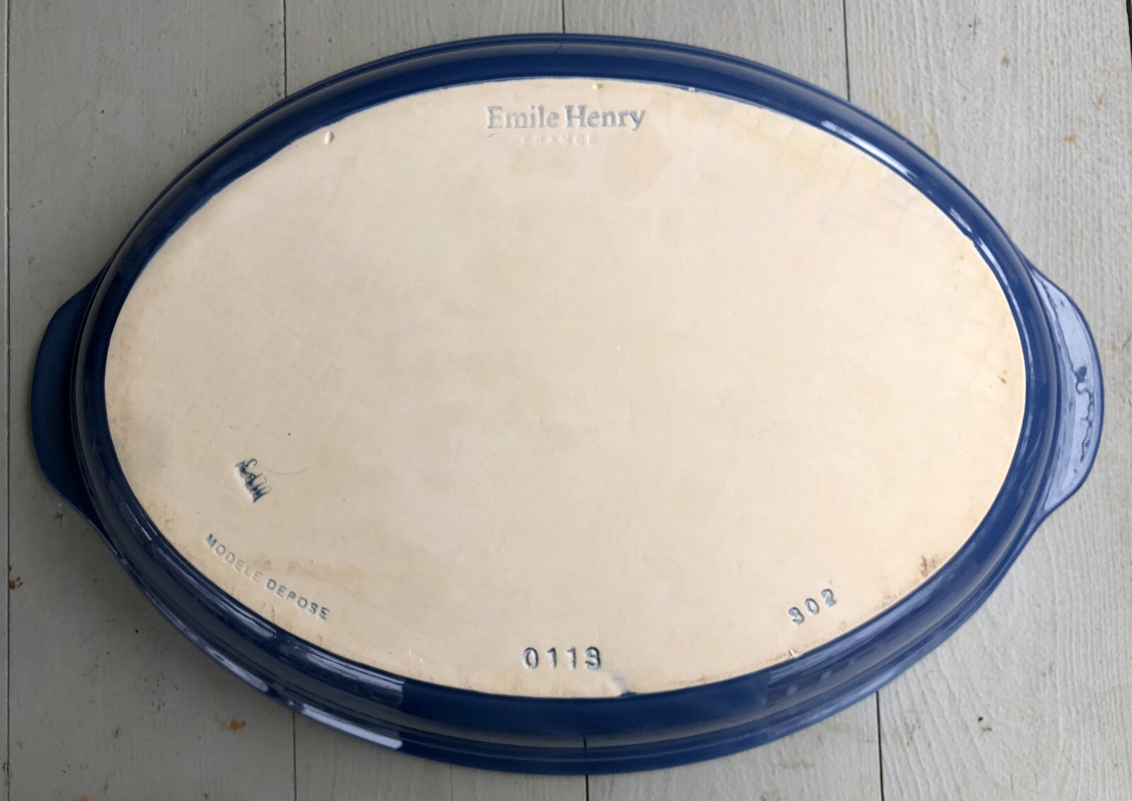 Emile Henry 12 X 17 1/4 Inch Au Gratin Ceramic Baking Dish Azure Blue