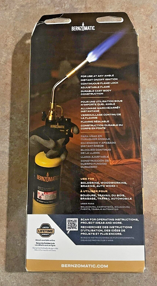 Bernzomatic TS8000T Cast Aluminum Trigger Start Torch Head New Box