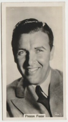 tobacco preston Preston Foster 1937 John Sinclair Film Stars Tobacco Card #24