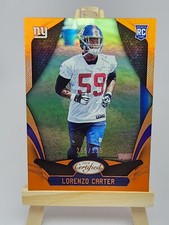 LORENZO CARTER 2018 CERTIFIED ORANGE FOIL #188 ROOKIE RC /225 GIANTS FALCONS