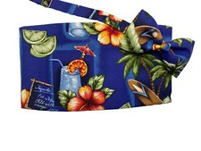 Vintage Hawaiian Vacation Cummerbund And Bow Tie Set