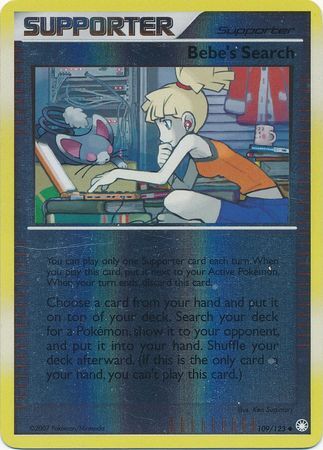Pokemon Card - Mysterious Treasures 109/123 - BEBE'S SEARCH (REVERSE-foil) - NM