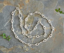 Infinity Chain Necklace in Solid Sterling Silver, Chunky Silver Necklace, New
