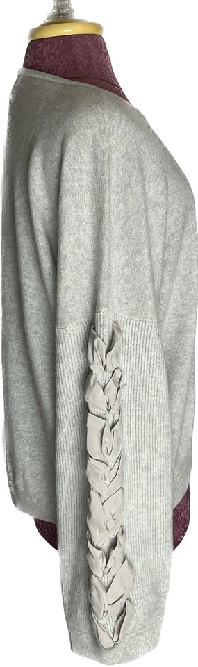 Suéter de cachemir para mujer Club Monaco gris jaspeado claro venta al por menor $328 Foto 3 de 4