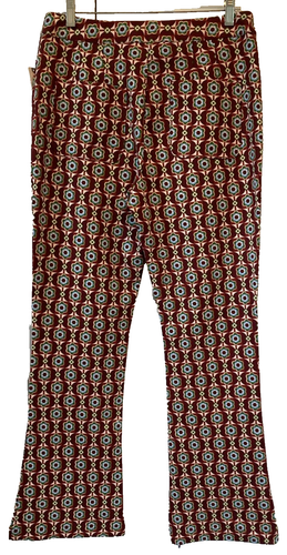 Anthropologie NWT Sz 10 Maeve Flare Mod Stretch Pants Floral - Picture 8 of 13