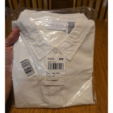 Lot of 2 the childrens place girls short sleeve white uniform shirts new size 14